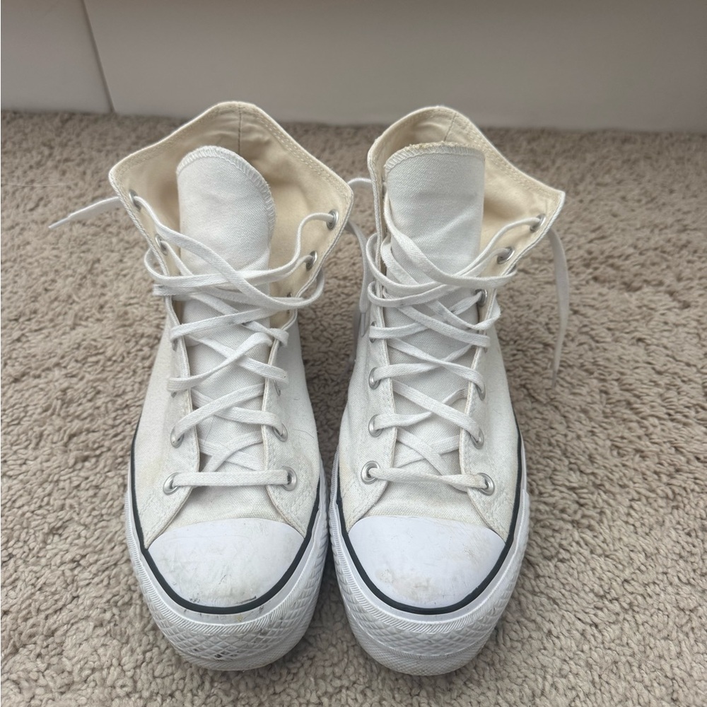 Converse White Canvas Sneakers